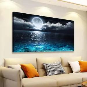 오션 월 아트 캔버스 프린트 바다 풍경 테마 그림 홈 데코 거실 욕실 침실 주방 벽 장식 자연 경관 나무