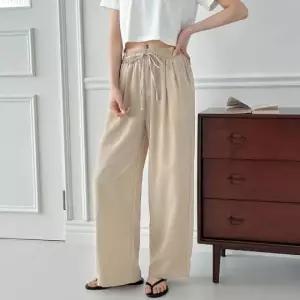 투턱 와이드바지 와이드 린넨 쿨바지 와이드핏 (WFK9YOK)