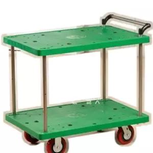 고품질 플라스틱 서빙카트 웨건 2단카트(미니 400x600) 블랙 400x600 (WFK9WD0)