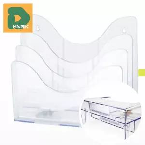 사무실 3단카탈로그꽂이 전시 아크릴 브로슈어 팜플렛 거치대 스탠드 진열대 투명 안내장 매장 리플렛