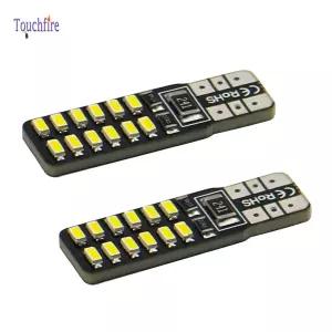 호환  100PCS W5W LED T10 194 3014 24SMD 클리어런스 라이트 돔 신호 사이드 램프 자동차 전구 6000k 화이
