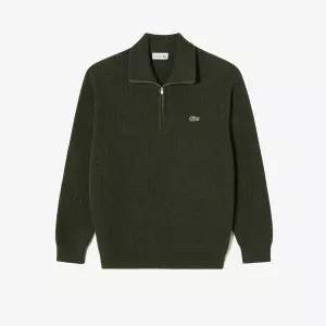 라코스테 브랜드관 남성립조직 반집업 풀오버 스웨터 니트AH401E-55N L7A다크카키 364638