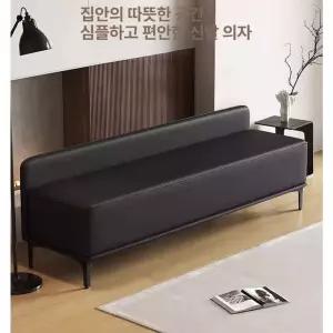 대기의자 허리받침 소파 스툴 가죽 길이 블랙 대기실 긴벤치