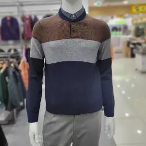 [PAT]울혼방 컬러 블록 이중애리 스웨트 1K73604-4US