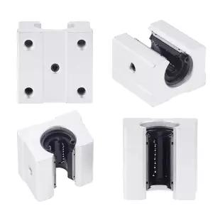 NUIBYED SBR 선형 레일 가이드용 볼 베어링 블록 슬라이드 알루미늄 CNC 부품(20mm 4개)