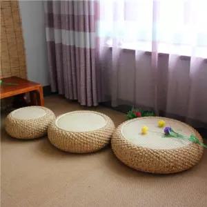 라탄스툴 좌식의자 가구 원목 방석 다다미 카페 라탄