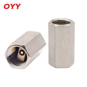 공압 체크 밸브 편도 밸브 공기 가스 단방향 황동 밸브 1/8 1/4 3/8 1/2 공기 압축기 파이프 피팅 어댑터