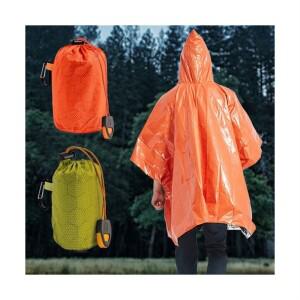 아웃도어 비상 휴대용 양면 보온 초경량 판초 우의