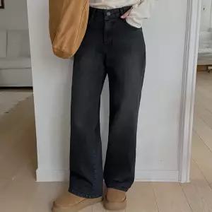 [빅사이즈]이블렛 뉴미픈 기모 워싱 일자 데님팬츠 제이스타일