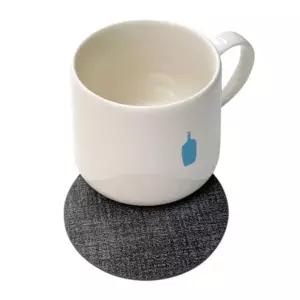 머그컵받침 PU가죽 컵 코스터 다크그레이 티코스터 머