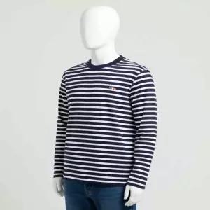 [메종키츠네]MAISON KITSUNE 생산 MARIN TEE-SHIRT TRICOLOR FOX PATCH FU00115KJ0044-NAWHS480 마린 스...