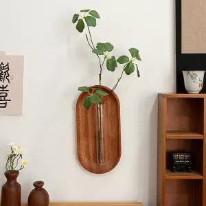 감성 인테리어 액자 빈티지 화분 디자인 꽃병 포인터 복고풍 벽 장식 타원형 접시 시험관 모양 벽걸이 거실