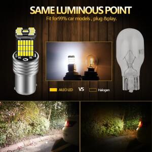 루보식 Aileo 2pcs 1156 BA15S P21W 자동차 LED 역방향 전구 45pcs 4014SMD VW Passat B5 B6 골프 Canbus