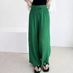 고품질 플리츠 와이드 린넨바지 여자 주름바지 쿨린넨 주름 린넨 (WFKANMV)