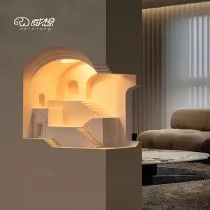 감성 인테리어 액자 빈티지 화분 디자인 꽃병 포인터 모뉴먼트 밸리 석고 벽등 매립형 코너 조명 동작 감지