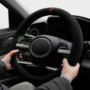 스웨이드 자동차 핸들커버 토레스 프리미엄 원단