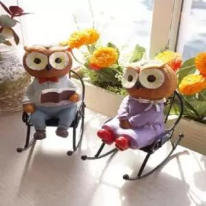 흔들의자 남여 부엉이 여자 부엉이(1144) (WFKAEJW)