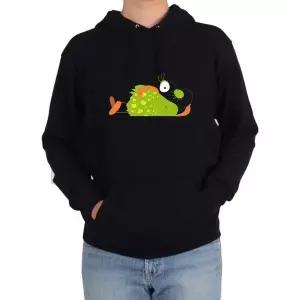 기모후드티 녹색 괴물 귀여운 괴물 누워있는 괴물그림 다양한 색상 사이즈 (WFKB366)