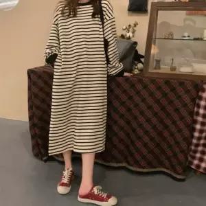 후드집업 니트 단가라 롱원피스 캐주얼 원피스 라운드 오픈가디건 여자옷 롱