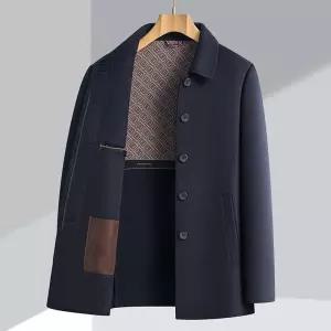 코트 양면 추동 터틀 버튼 캐시미어 비즈니스 남자 하프 모직 울 캐주얼 원픽4