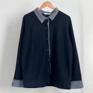 [하프클럽/아이우먼]빅사이즈아우터 V929L512 기모체크커프스가디건 BS