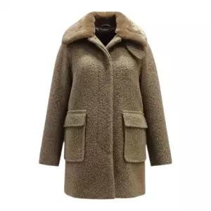 [롯데백화점]페이지플린 퍼카라 탈부착 울 하프코트 F5DCT005