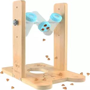 젠틀독 개 퍼즐 장난감 나무 슬로우 피더 애완동물 사료 간식 먹이주기 지루함을 위한 인터랙티브 스마트