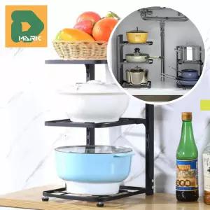 공간활용 정리대 선반 접시 하부장 후라이팬 냄비 정리함 높이 조절 수납 주방 싱크대 거치대 용품 정리