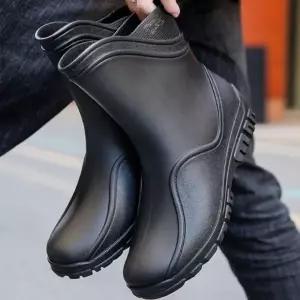 방한 겨울 내피탈부츠 남자 2컬러 레인부츠 털장화