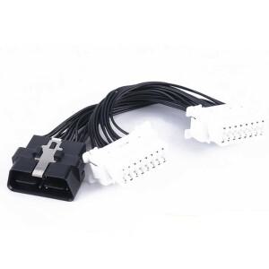 OII 2 16핀 ELM327 남성-듀얼 여성 Y 스플리터 엘보 연장 커넥터 케이블 CDP 타이어용