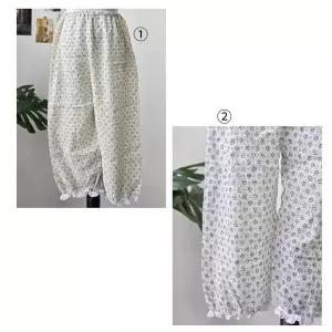 [하프클럽/]큐브 거즈 코튼 릴렉스팬츠 9부 홈웨어바지 2종