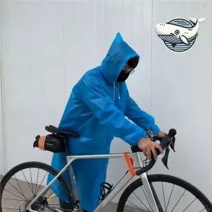 [하프클럽/]바이크 자전거용 아웃도어 방수 우비 블루
