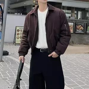 남자 스웨이드 자켓 겨울 패딩 블루종 항공 점퍼