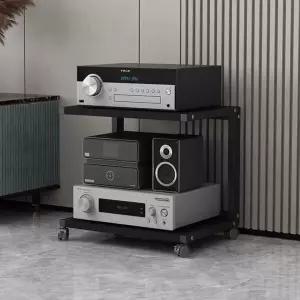 이동식 오디오장 원목 거치대 낮은 오디오장식장 스피커