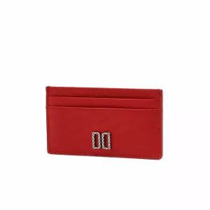 [닥스핸드백] DCHO6E751R2 CARLISLE 레드 DD로고 포인트 소가죽 슬림 카드 홀더