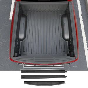 2019-2026 닷지 램 1500 사이드 레일과 호환되는 5.7피트 트럭 침대 레일 캡, 액세서리 교체용 프로텍터 주변 4Pcs 테일게이트 몰딩 캡 커버