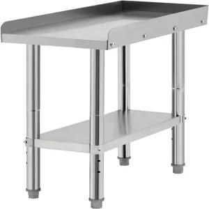 익스플로러호라이즌 장비 그릴 스탠드 테이블 12x24x30 인치 스테인리스 스틸 NSF 인증 400파운드 용량