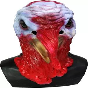 라텍스 동물 튀르키예 마스크 풀 헤드 루스터 치킨 코스튬 추수감사절 크리스마스 파티 화려한 드레스