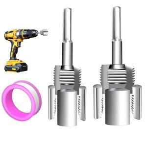 PVC 파이프 나사 절삭 도구 세트 1/2 3/4 인치 다이스 외부 내부 커터워터관 정원 호스 배관 수리 DIY