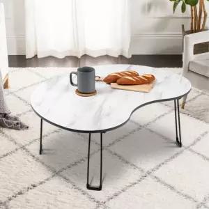 접이식 땅콩 사각 블랙 마블 좌식티테이블 교자상 폴딩 1인 거실 탁자 찻상