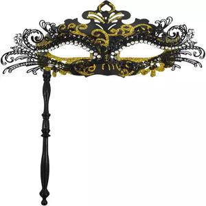 메인 마스크 여성용 스틱 마디 그라 마스크로 베네치아 착용