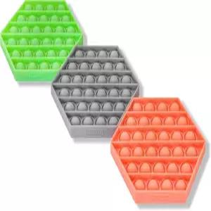 불안과 스트레스 해소를 위한 토미케 헥사곤 푸시 팝 피젯 장난감 거품 감각 자폐증 학습 사무실 학교 게임