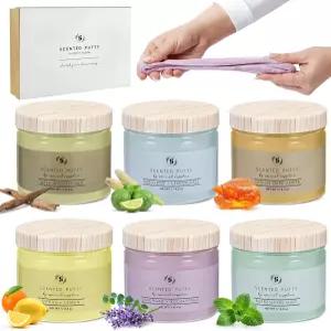 특별 공급품 향이 나는 테라피 퍼티 도우 - 아로마 테라피와 명상을 위한 순수 에센셜 오일이 함유된 여성