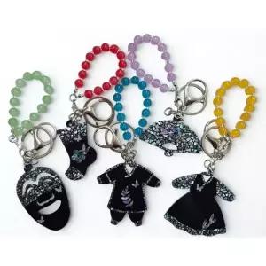 DIY 전통 자개 키링 만들기 키트 체험, 단체 수업, 접착코팅제 포함 5종 택1