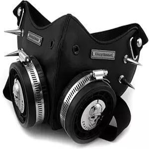 미친 사냥꾼 스팀펑크 마스크 코스프레 해골 가면 남성/여성 고딕 가죽