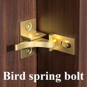새모양 버클 28x15mm 도어 창문용 소형 황동 스프링 래치 잠금장치 레트로 복고풍 엔틱 캐비닛 엘보 저소음