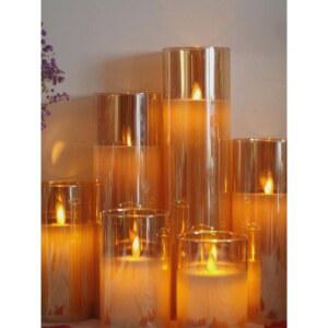 촛불 LED 충전식 파티 옐로우 침실 머 승/ 방수 원격 크리스마스 불교 2개