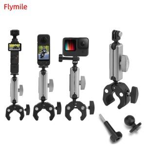 Flymile 바이크 오토바이 자전거 홀더 핸들 바 장착 브래킷 포켓 3/ta360 X5 X4/GOPRO호환 손떨림 방지 카