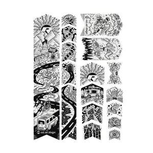 리젤 디자인 - 프레임 보호 테이프 17피스 세트 자전거 보호대 산악 가드 벌집 소재 도구 무료 설치 3000