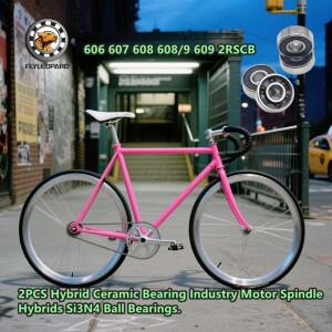 2PCS 606 607 608 2RS 하이브리드 세라믹 베어링 산업 모터 스핀들 Si3N4 볼